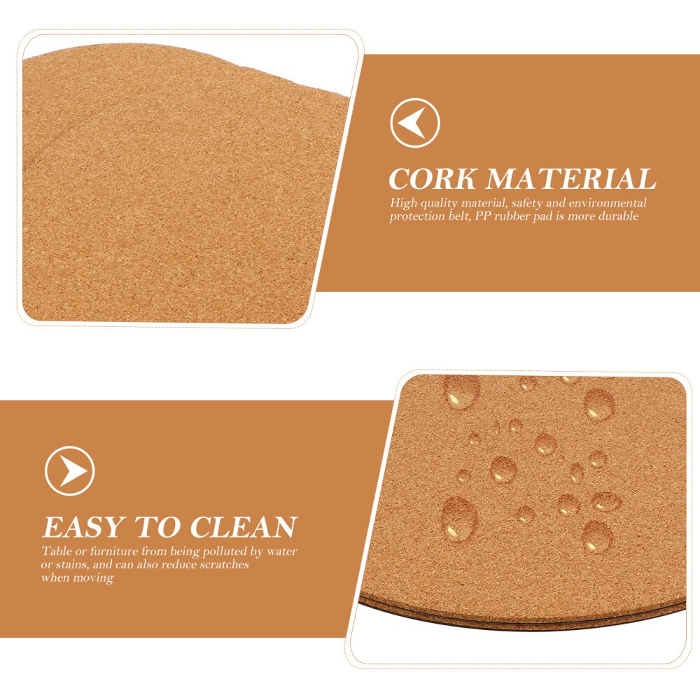 10pcs Cork Plant Mat Round Cork Plant Coasters DIY Garden Pad Plant Plate Pad