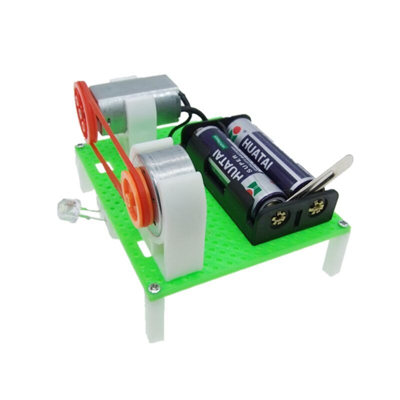 Mini generador eléctrico, Motor de rueda, modelo de energía, Juguetes DIY para niños, LED, educación, ciencia, experimento,