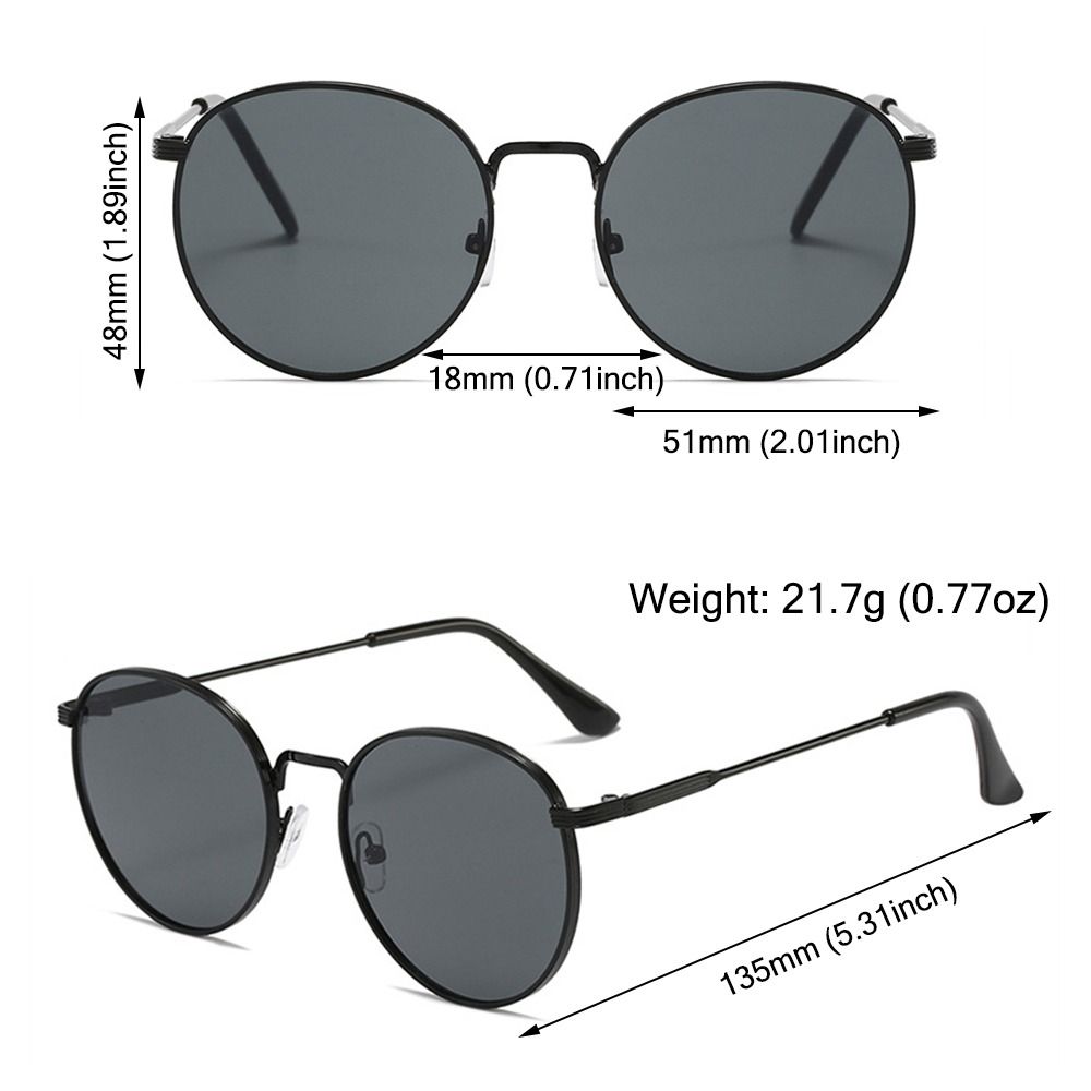 Gafas de sol redondas con protección UV para hombre y mujer, lentes de sol con montura de Metal, Estilo Vintage, accesorios de calle a la para verano