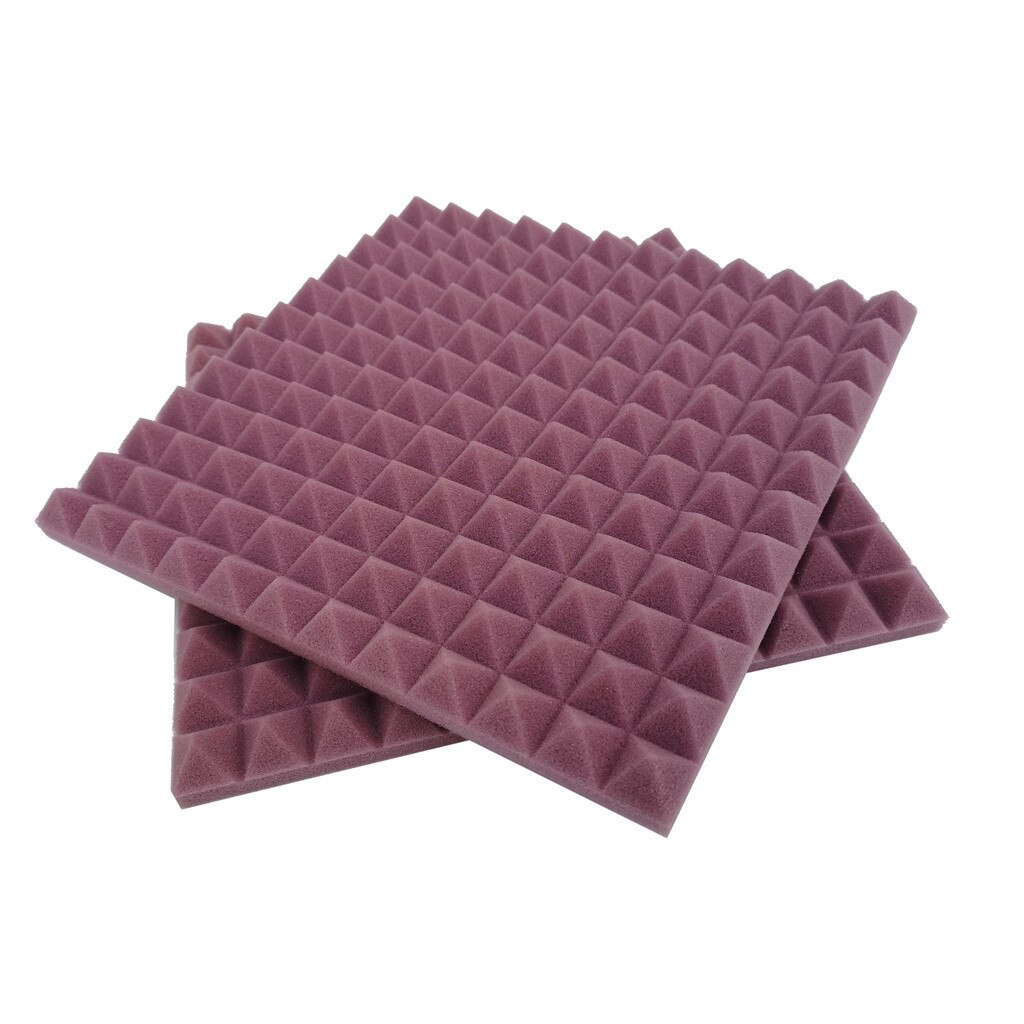 1Pc Akoestische Schuim Panel Geluid Stop Absorptie Spons Studio Ktv Geluiddichte Kamer Noise Barrier, Geluidsisolatie Boord, schuim: Purple 