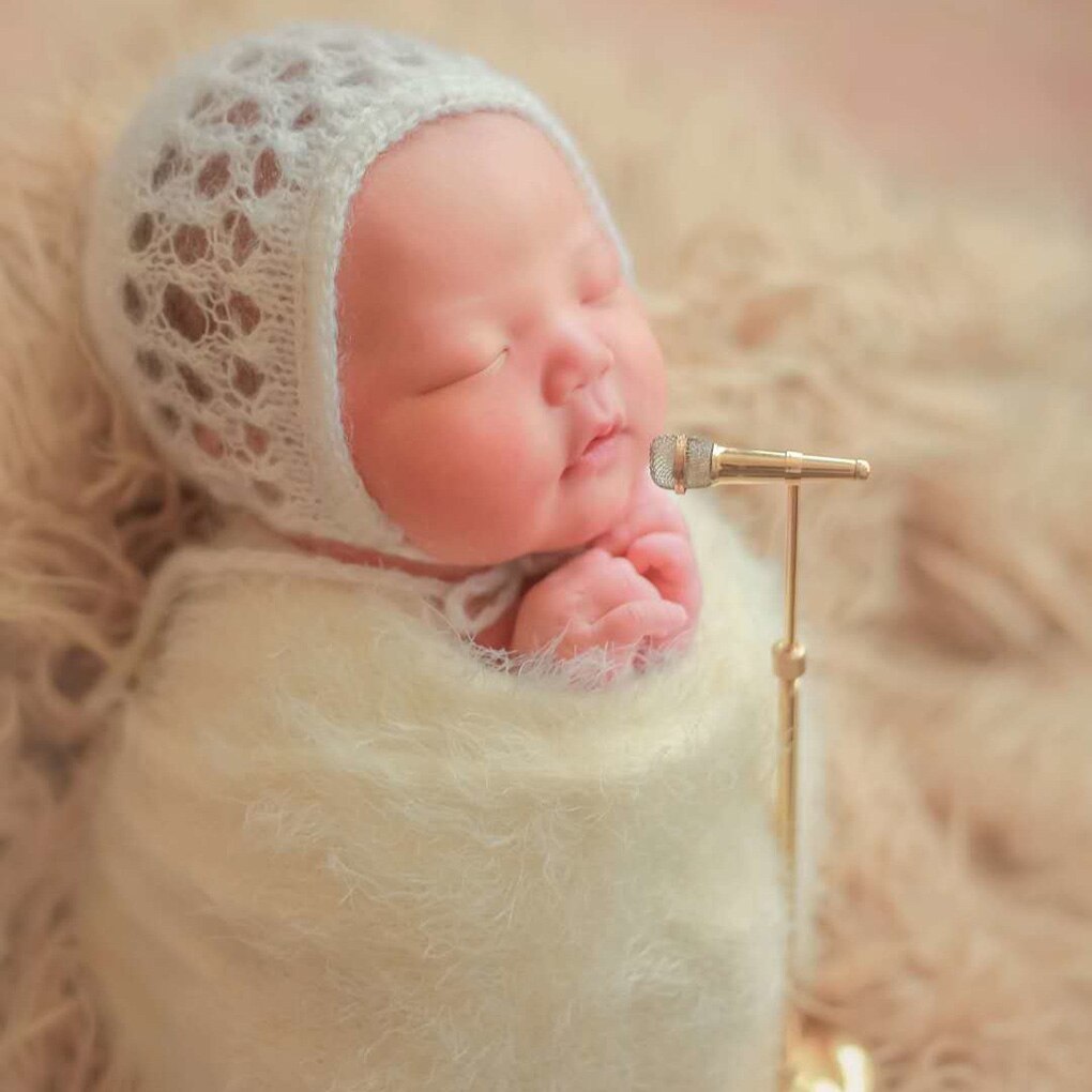 Bambino appena nato Fotografia Puntelli Microfono Sassofono Violino Chitarra Infantile Del Bambino Photo Shooting Giocattoli