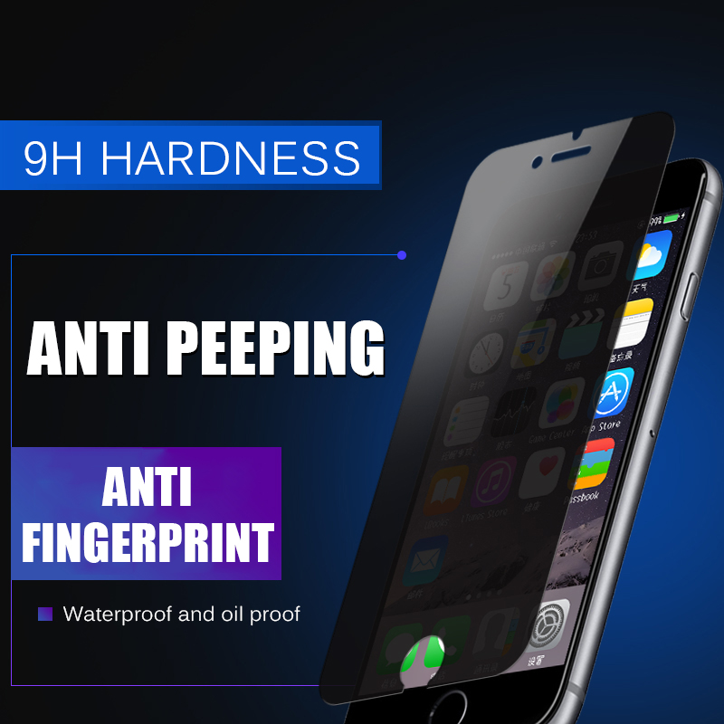 Protecteur d'écran Anti-espion, pour iPhone X XS 11 12 Mini Pro Max 8 7 6 6s Plus SE , verre trempé de confidentialité Anti-éblouissement