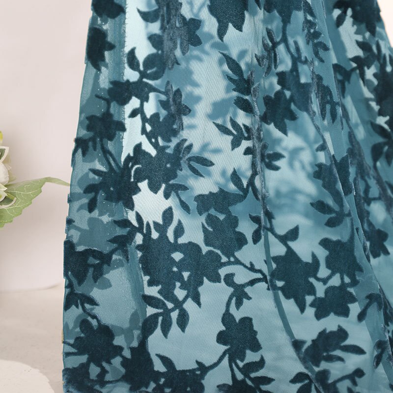 DIY Dress Flocked Viscose Nylon Velvet Soft Fabric 140cm Width Flower Fleeced Dress Material: 2