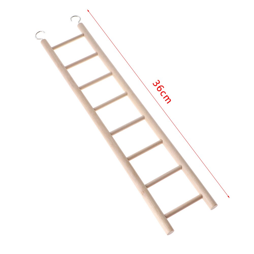 Juguete de escalera de madera para pájaros, rascador oscilante, Hamsters de escalada, escalera de 3/4/5/6/7/8, jaula de loro, juguetes colgantes para mascotas, 1 Uds.