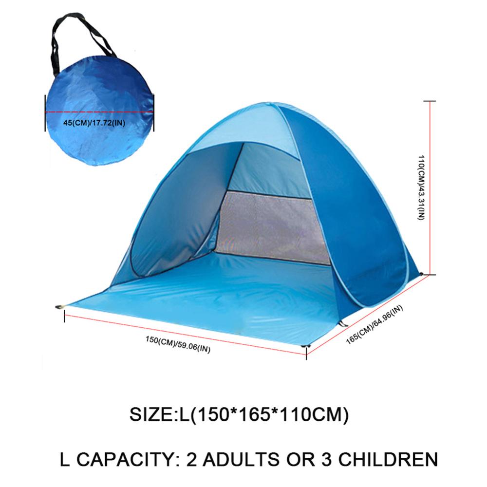 Beach Tent Outdoor Automatic Instant Pop up Tent Ultralight Folding Tourist Fishing Beach Tent Camping 타프 Anti-UV Shelter