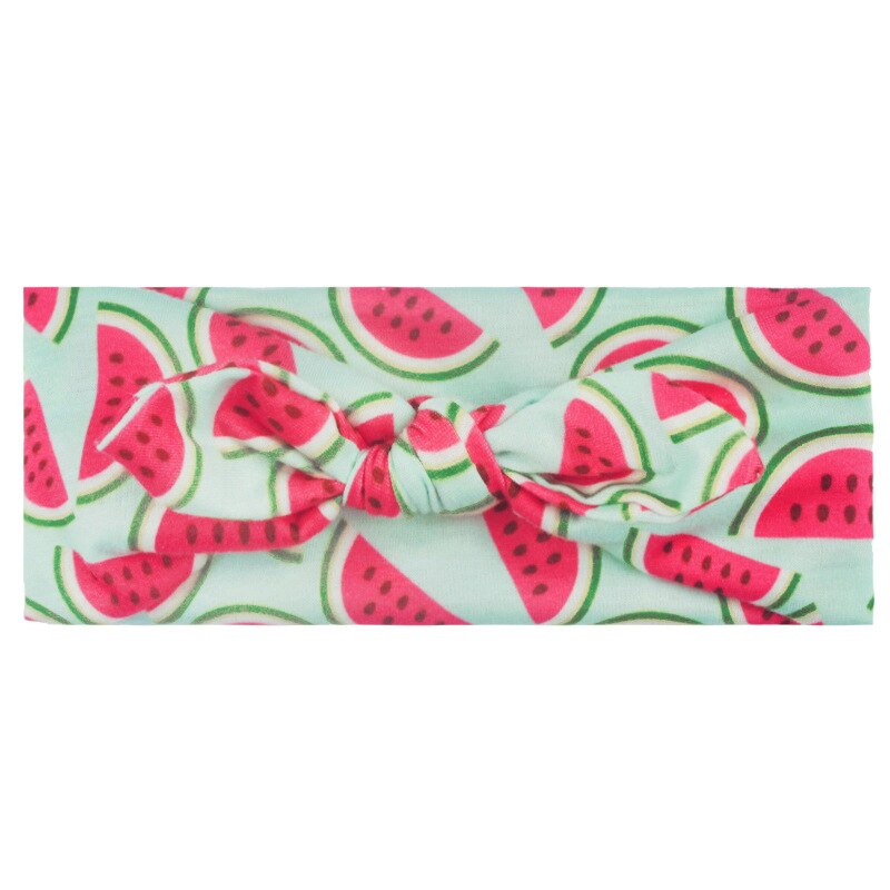 1 stück Baby Mädchen Stirnband Kleinkind Haar Zubehör Wassermelone BöGen Neugeborenen Headwear Kaninchen Ohr Tiara Headwrap Kopf Band: E