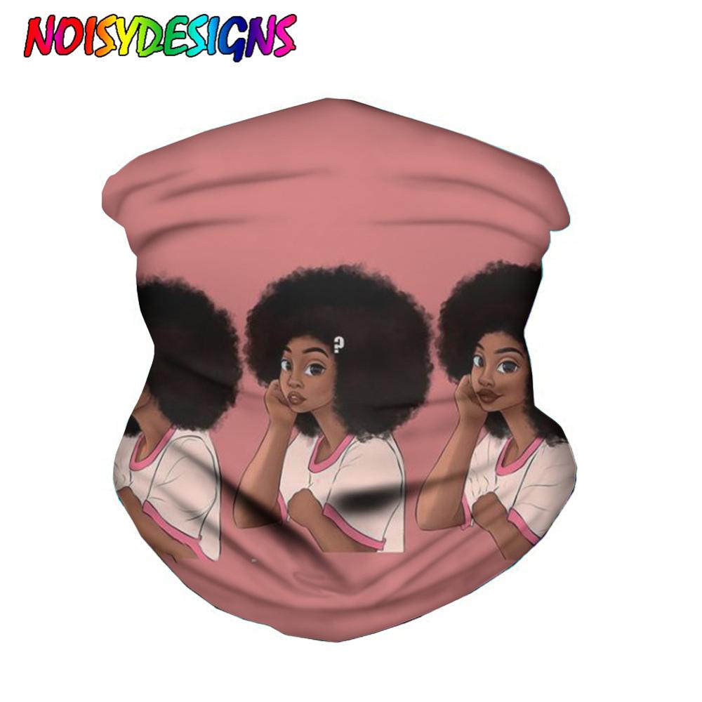 Noisedesigns multifunctionele bandana hoofdband ring nek sjaal kunst afrikaans meisje print naadloze buisvormige magische gezichtssjaal: Lmyd 5068 z 28