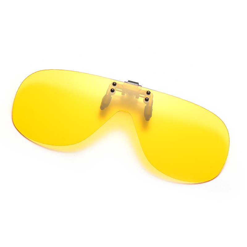 Vintage hombres Flip Up Clip en Gafas De Sol polarizadas fotocromáticas lente amarilla Gafas De conducción nocturna Gafas femeninas Gafas De Sol: Rojo