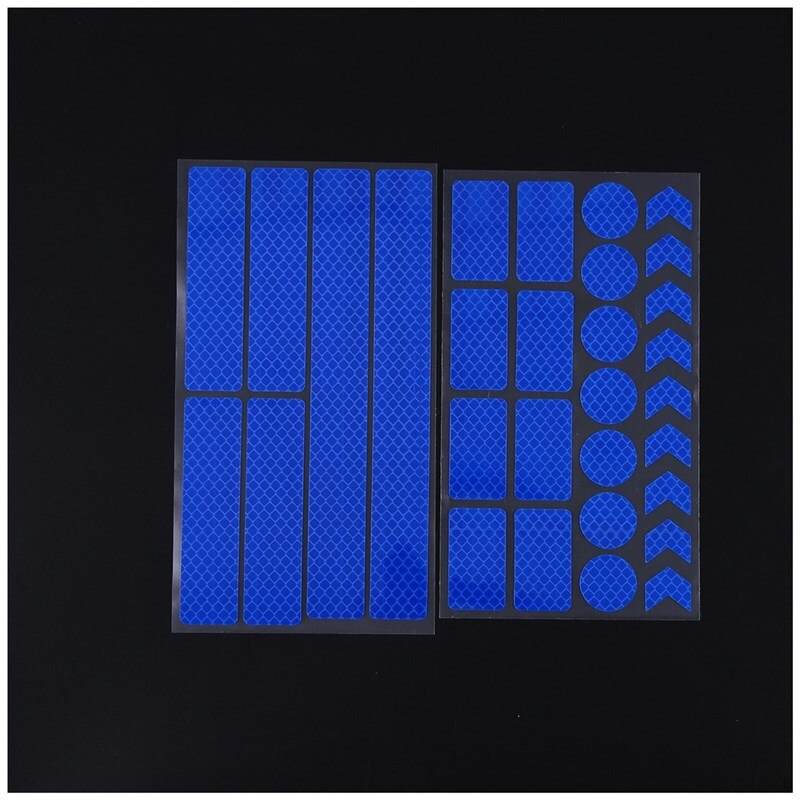 Reflective Sticker Traffic Safety Warning Car Bicycle Universal Outdoor Night Protection Reflective Material Stickers 11.5*21Cm: Blue