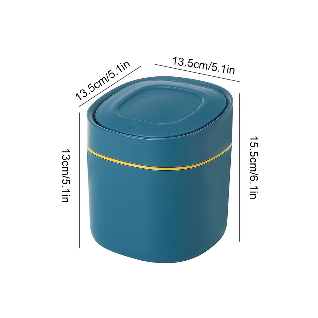 Desktop Trash Can 4L Garbage Storage Waste Bin Bucket Living Room Table Dustbins Portable Pencil Container Organizer