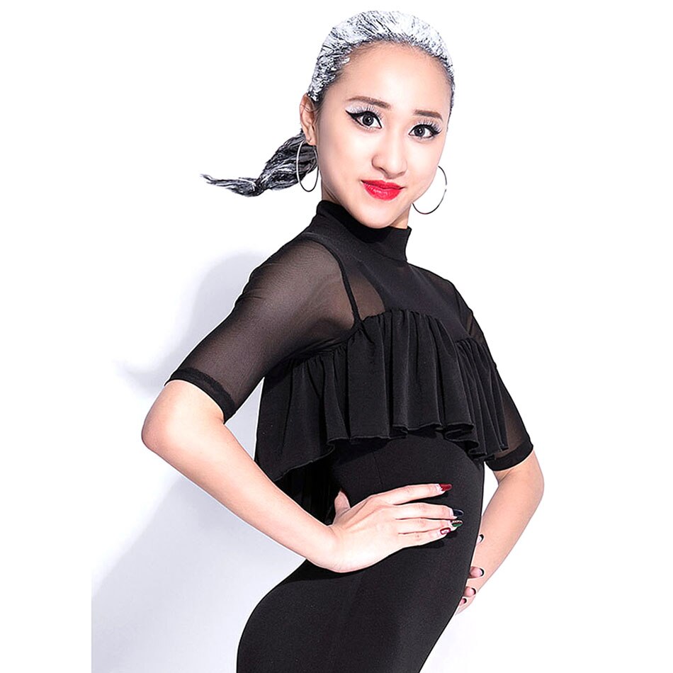 Latin Dance Dress Women Half Sleeve Latin Dance Tops with Safety Pant for Ballroom Samba Tango Chacha Dancing Performamnce L1034