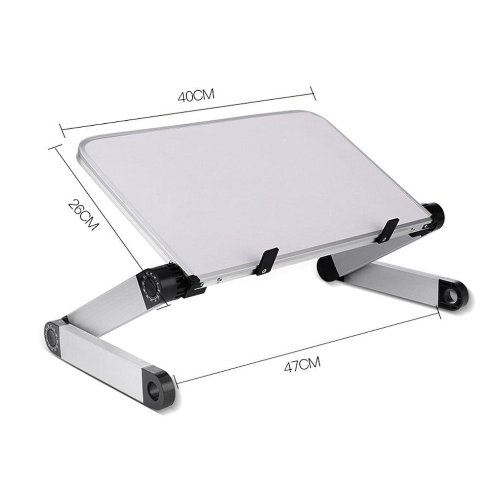 Ajustable para portátil soporte de computadora Personal mesa de cama portátil ordenador portátil de sofá cama Oficina escritorio plegable para Laptop: 40x26cm -White