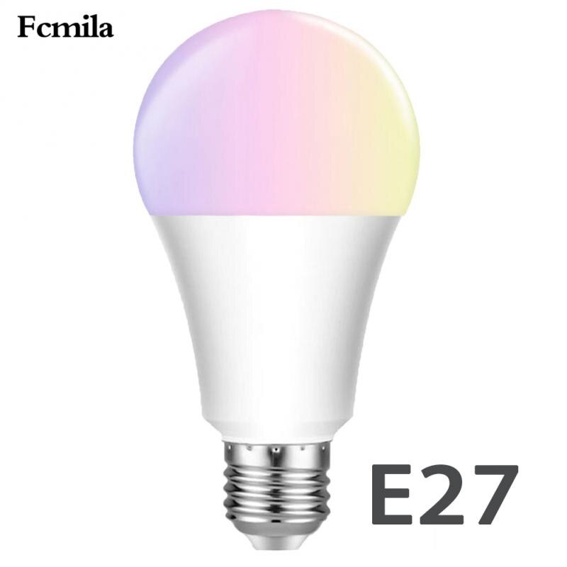 Fcmila Led-lampen Licht Wifi Smart Led Verlichting Lamp Rgbw Kleur Veranderende Draadloze App Afstandsbediening B22/E27/ e26/E14/G10
