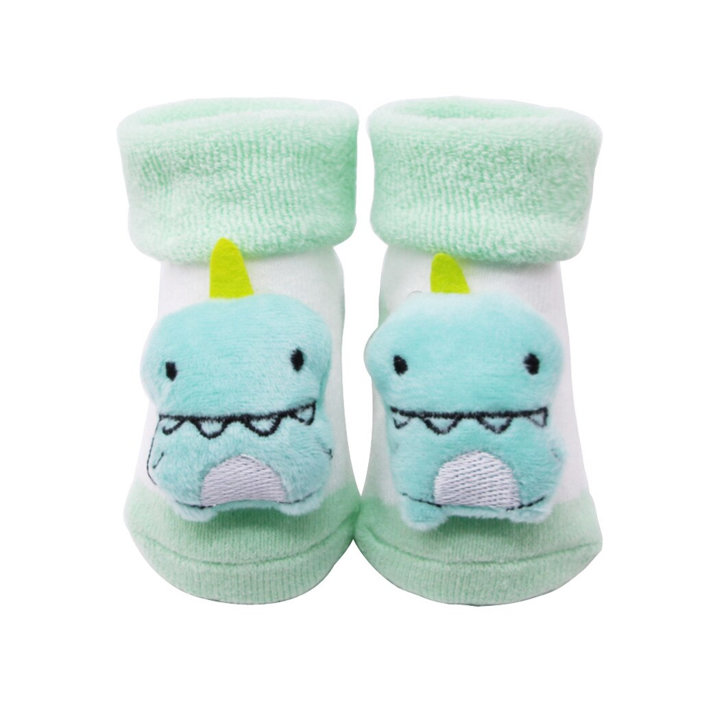 Anti-slip Socks Cartoon Bell Socks Baby Kids Winter Warm Color Sock Baby Infant 3d Cartoon Socks Newborn Cotton Boys Girls