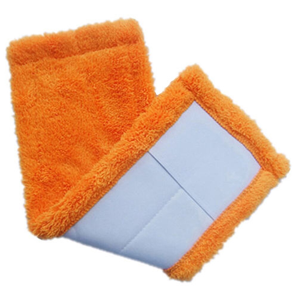 Schoonmaakpad koraalvellet navulling voor huishoudelijk stofwisserkop vervanging geschikt voor het reinigen van de vloer zachte textuur praktisch: Oranje 