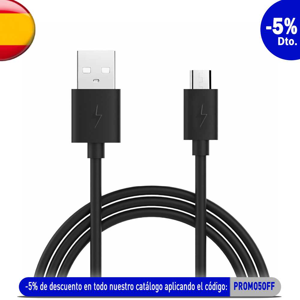 Cavo Cavetto di Ricarica e Dati USB 2.0 a micro USB Connettore 6mm per Smartphone MP4 Nero