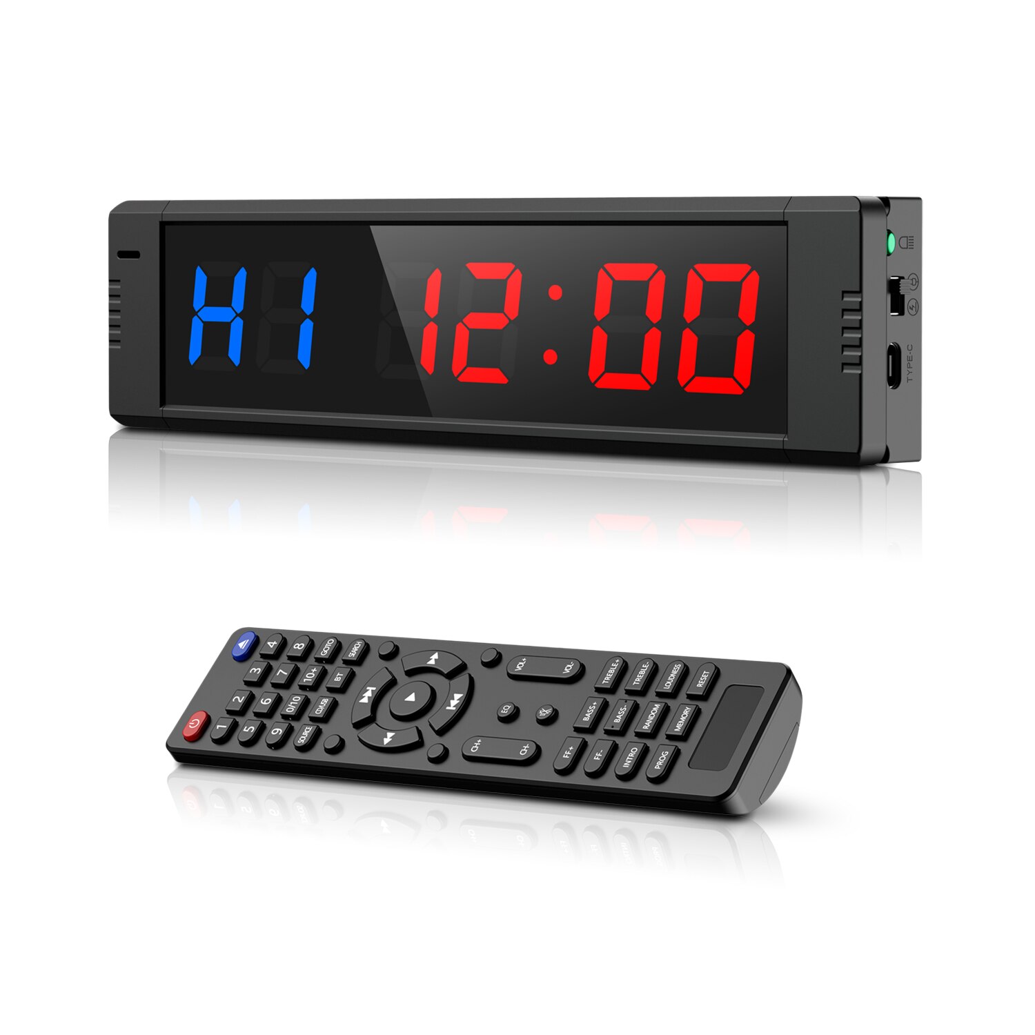 Seesii Training Interval Timer, LED Gym Timer Count Down Up Fitness Clock Stopwatch with Remote for Home Gym Workouts Garage