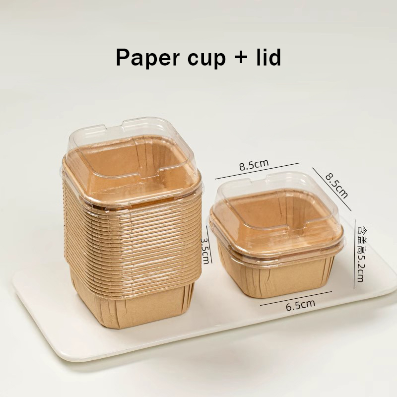 50pcs Square Disposable Cake Paper Holders Oil Proof Paper Cups Baking Cup Pastry Packaging Boxes DIY Cake Tools Kitchen Supplie: Blue