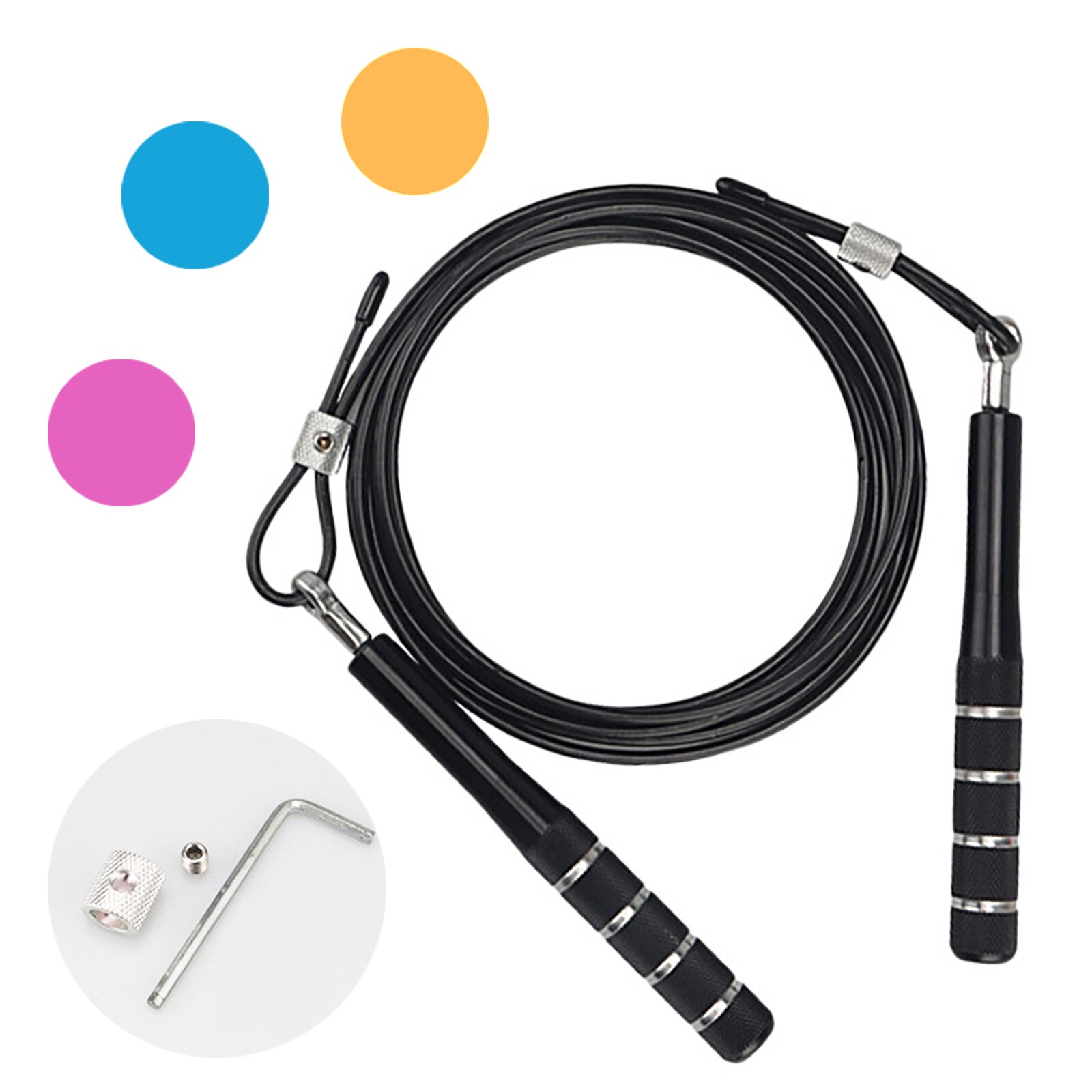 Jump Skipping Rope Cable Steel Bold 4mm Fitness Training Fast Speed Upgrated Aluminum Alloy Skipping Rope for Kids and Adults