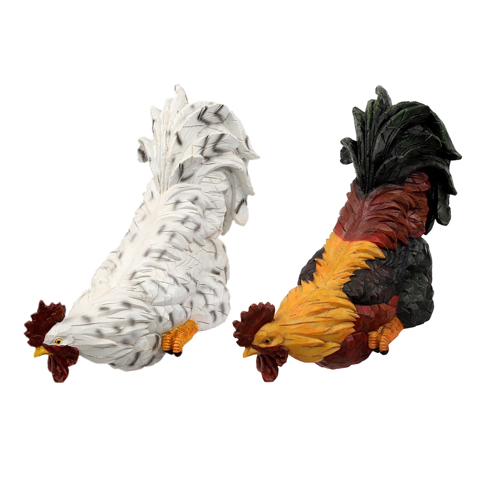 Garden Rooster Statue Hand-Painted Home Furnishing Crafts Decorative