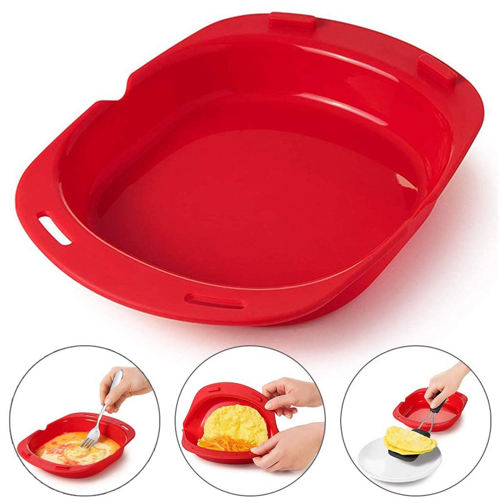 De silicona microondas molde para tortilla horno antiadherente fabricante de tortillas de huevos rollo de tortilla Pan herramientas de cocina accesorios de repostería: Default Title