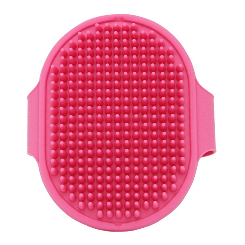 Cepillo de baño para perros y gatos, guante de goma para el cuidado del pelo, masajeador, ducha, cepillos para perros,: Rose Pink