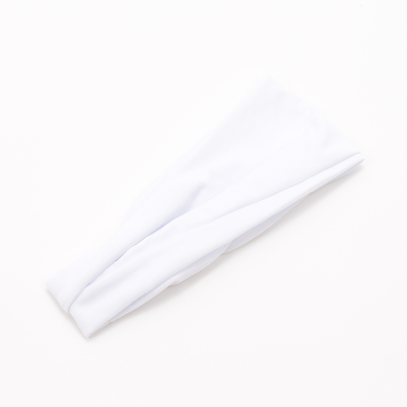 Nuevas bandas elásticas para el cabello de Color sólido para mujer, diadema de Yoga, turbante de , aro para el cabello para maquillaje, diadema anudada vintage, accesorios para el cabello: Blanco