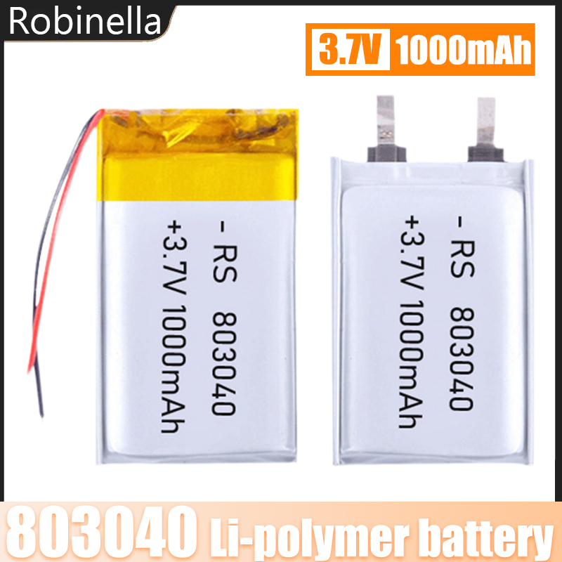 3.7v stk. 1000 mah 803040 litiumpolymerbatterier li-po genopladelige celler til legetøjs-powerbank gps bærbar computer højttaler campinglamper gør-det-selv