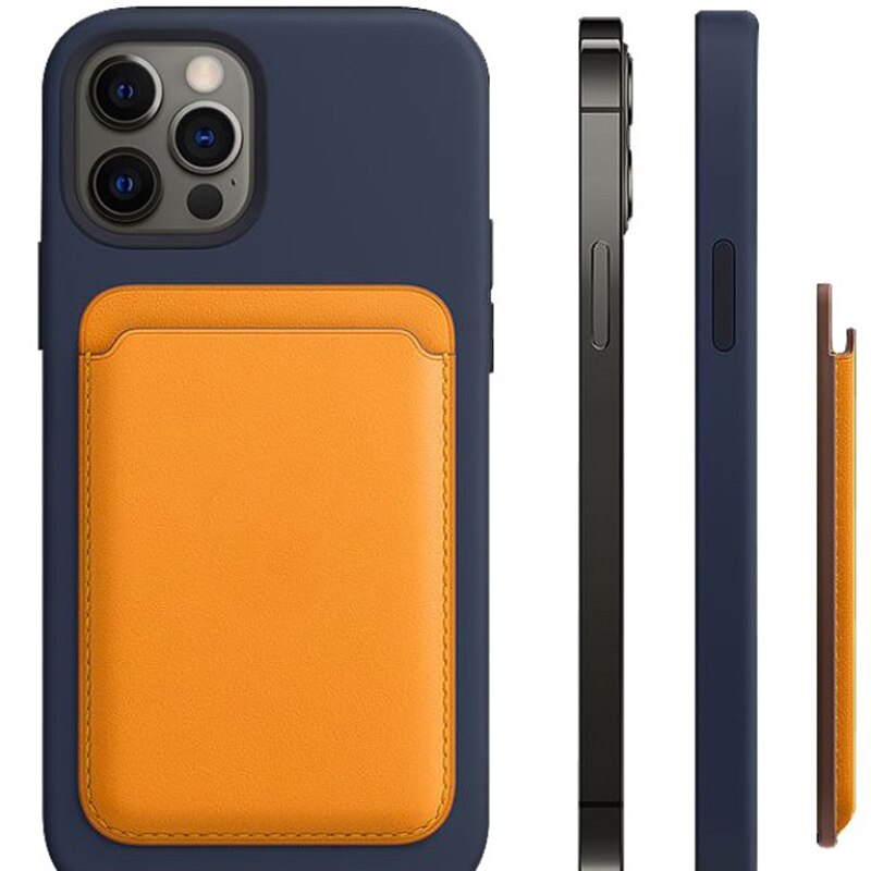 Mobile Phone PU Leather Card Case Strong Magnetic Card Holder for Cell Phone ENA88