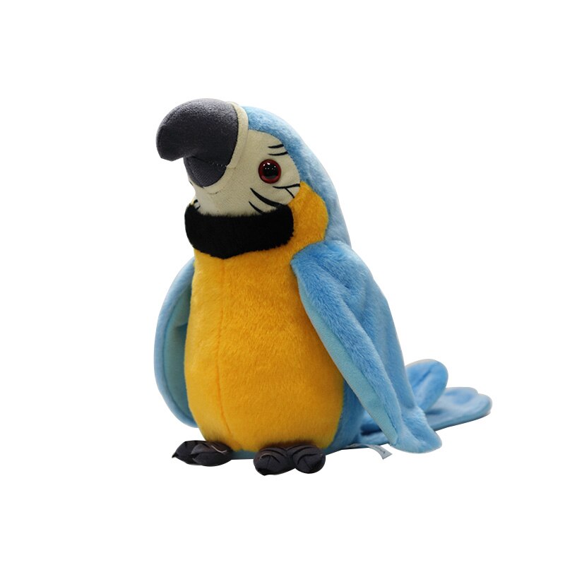 Electric Sounding Musical Talking Parrot Cute Repeat Waving Toy Parrot Baby: Blue