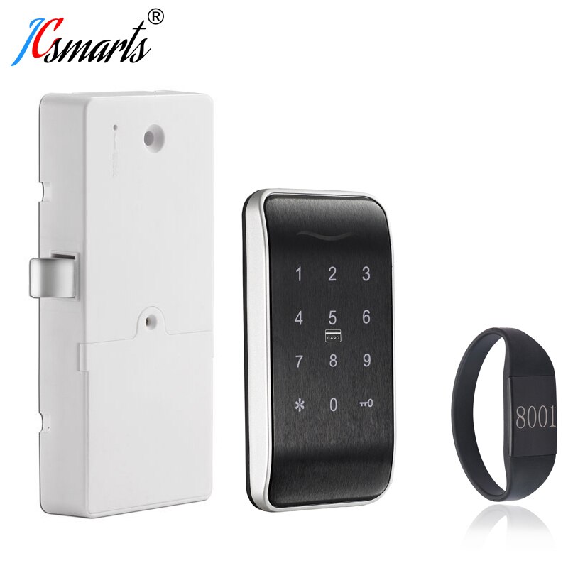 Smart Password Cabinet Lock, Digital keypad electronic locker lock, Conbination drawer lock for lockers: sliver