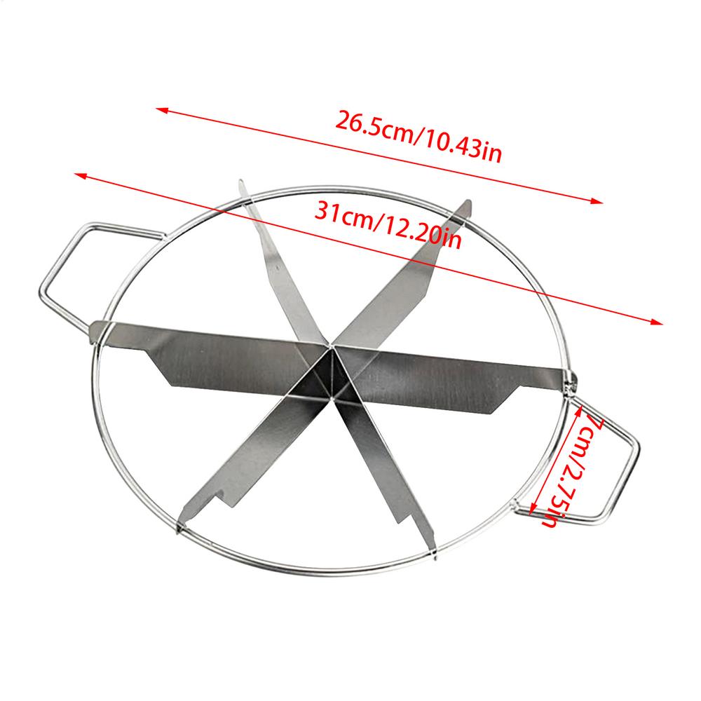 Cheesecake Slicer Cake Cutting Tool Stainless Steel Pie Cutter Non Stick Round Pastry Cheese Pizza Cutting Press Tool with Side: WHITE