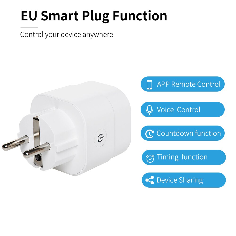 ZigBee Smart Plug 16A Adapter Power Monitor Timer Socket Remote Control Tuya Wireless Outlet for Alexa Google Home Assistant HUB
