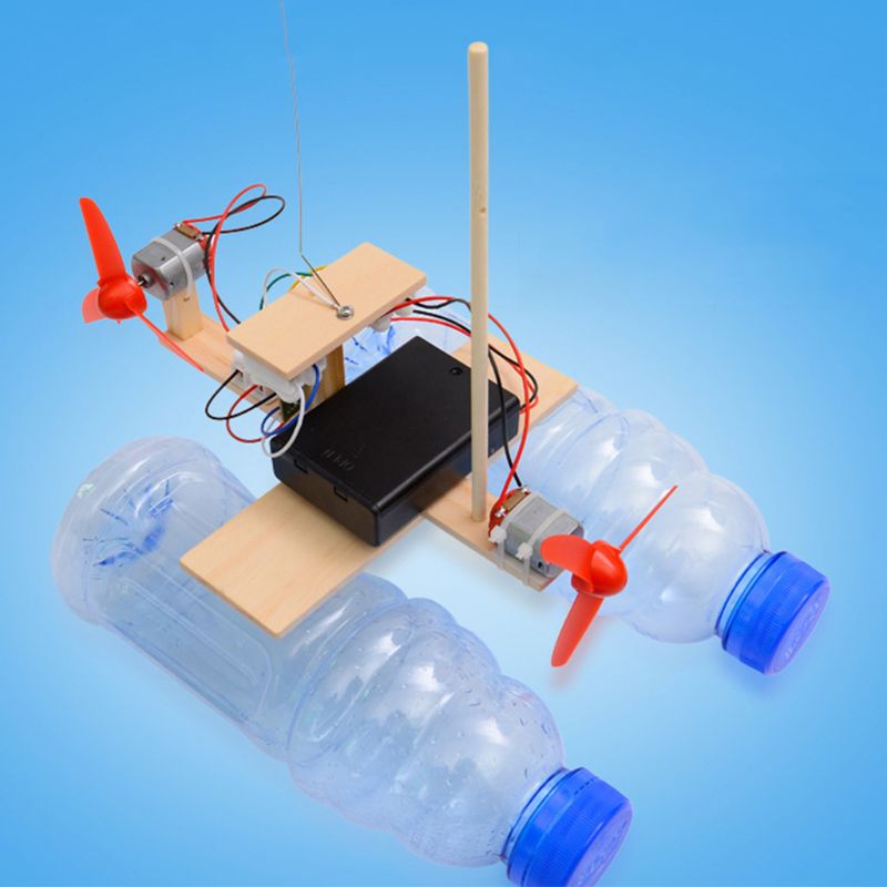 Houten Rc Boot Kinderen Speelgoed Montage Afstandsbediening Boot Speelgoed Educatief Speelgoed Wetenschappelijk Experiment Model Kits