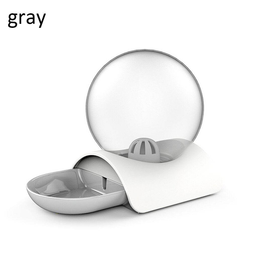 2.8L Bubble Automatic Cat Water Fountain For Pets Cats Dogs Water Dispenser Large Drinking Bowl Cat Drink No Electricity: Gray