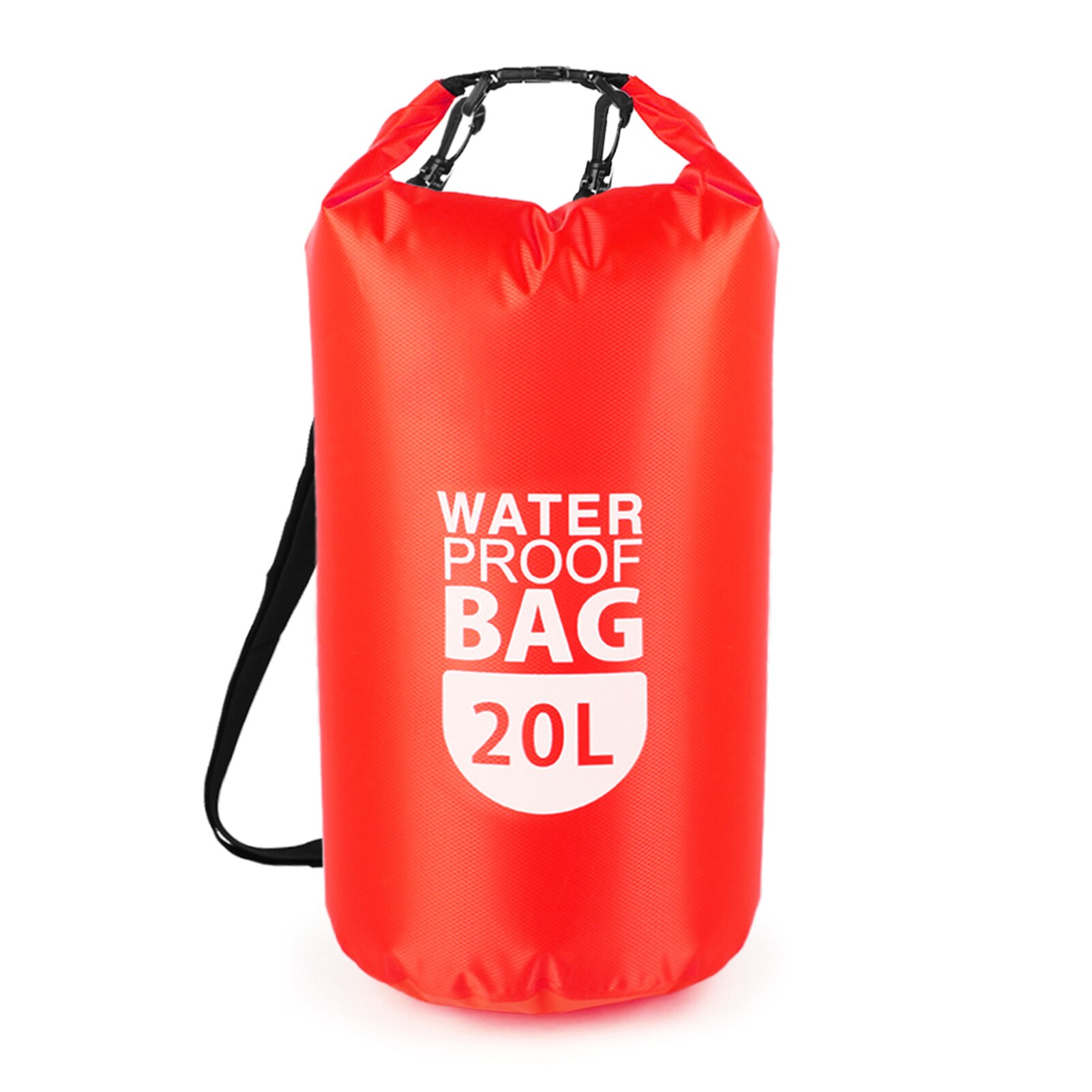10L/20L PVC Dry Waterproof Floating Bag Roll Top Dry Bag Water Sports Storage Bag Lightweight Dry Sack Swimming Floating Bag: Red 20L