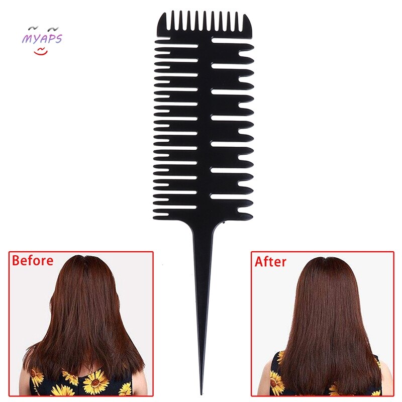 Big Tooth Comb Hair Dyeing Tool Highlighting Comb Brush Salon Pro Fish Bone Comb Hair Dyeing Sectioning