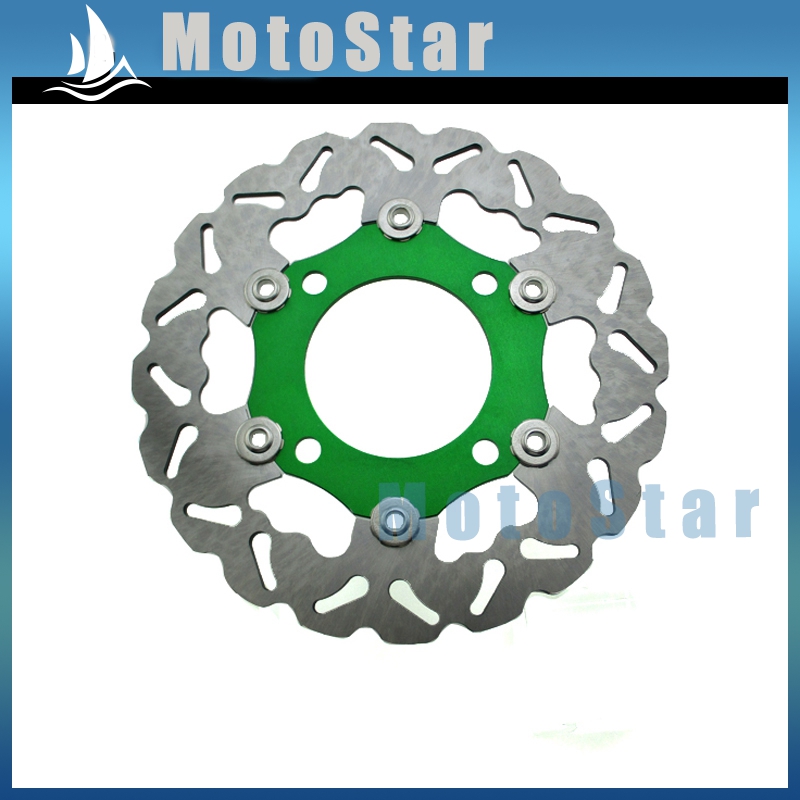 220mm bremseskiveskive rotor til 50 70 90 110 125 140 150 160 kinesisk pit snavs cykel stomp dæmon x wpb orion  m2r lucky mx ssr: Grøn