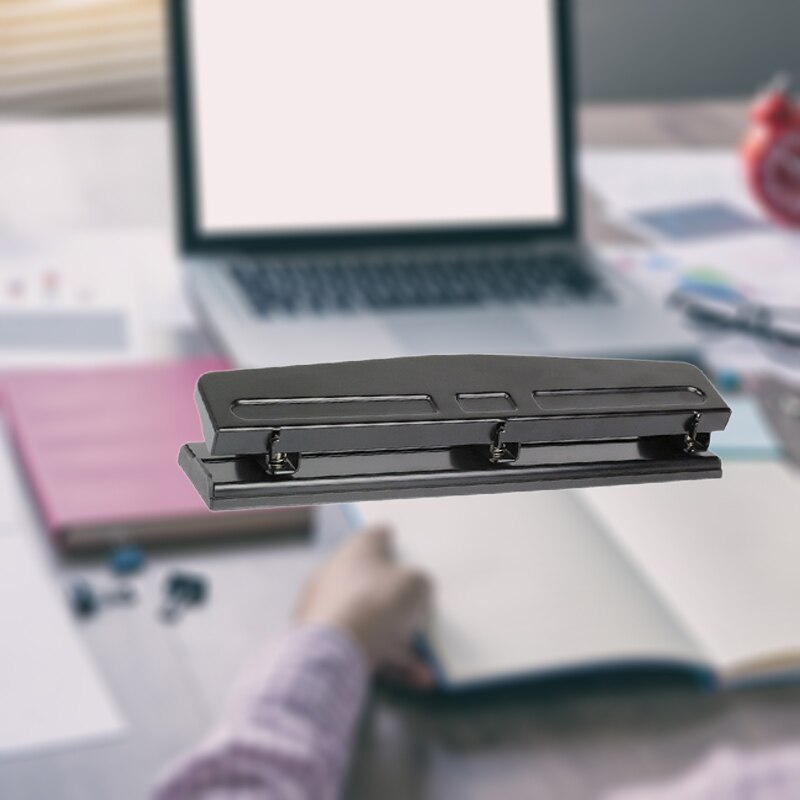 3 Holes Paper Puncher, Adjustable Desktop Hole Punch, Adjustable Spacing Stationery Paper Hole Loose Leaf Inner Page. Office Sup