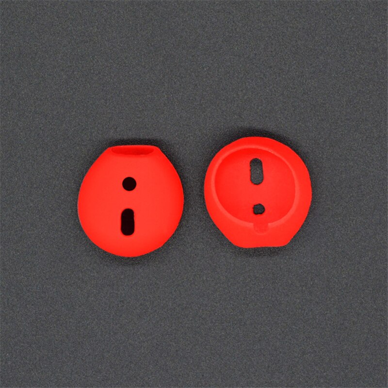 2pcs/Pair In-Ear Earbud for Airpods Wireless Bluetooth for iPhone 4S 5 6 7 Earphones Ear Pads Caps Cover Case Earpads Eartips: Red