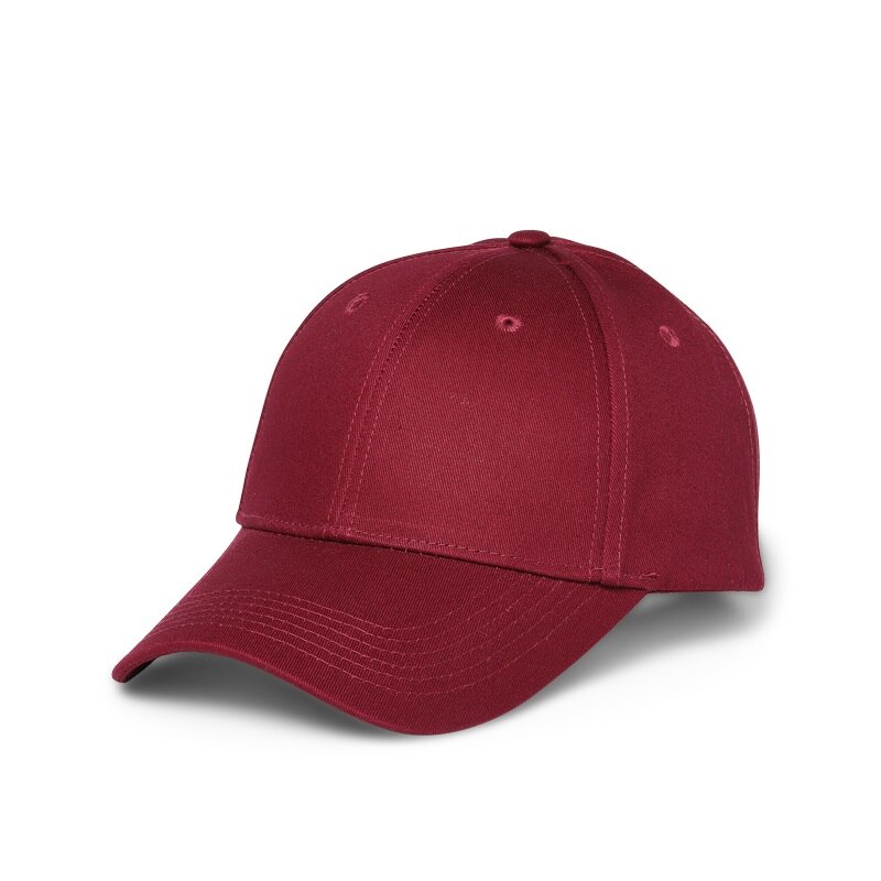 Nuzada forårs bomuldskasket baseballkasket snapback hat sommerkasket solskærmshatte mænd kvinder ensfarvede hatte justerbare kasketter: Rødvin