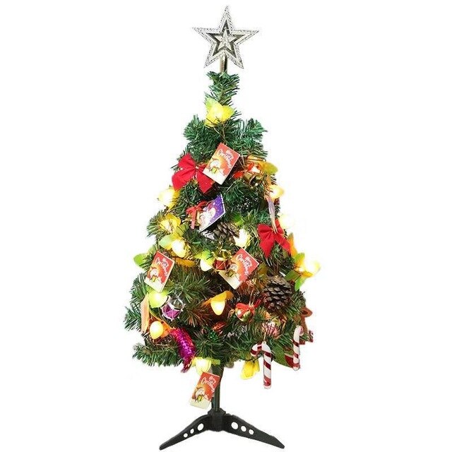Diy Christmas Tree Package Pvc Desktop Small Mini Decorative Christmas Decor Tree Decoration Set 60cm
