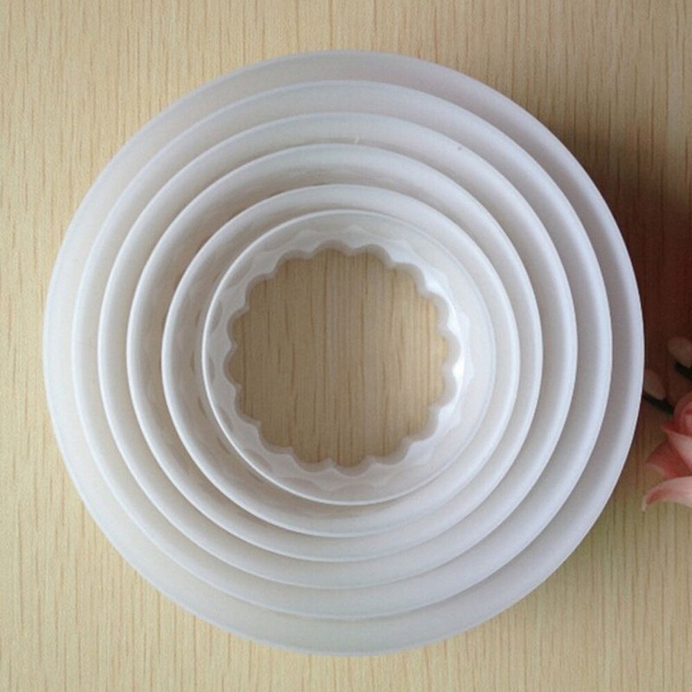 6 stuks ronde vorm suikercraft fondant taartdecoratie koekjes uitsteker pasta mal gereedschap  ct044