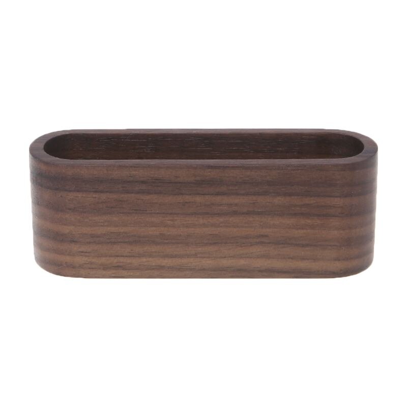 Wooden Table Business Card Display Stand Memo Holder Storage Box Organizer Walnut Beech Wood M17F: 02