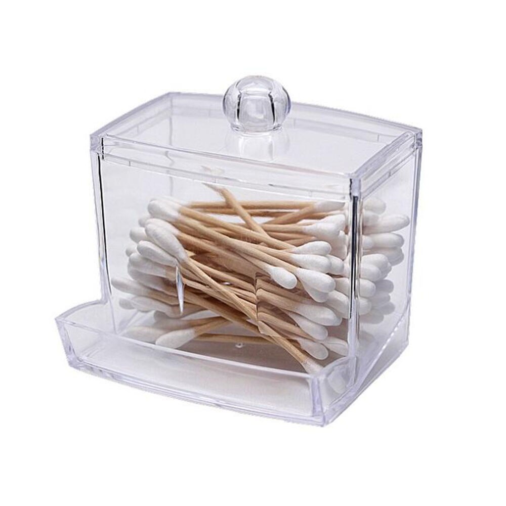 Storage Box Acrylic Storage Jar Cotton Swab Cotton Cotton pad box Ball Plastic Medicine Jar Dispenser Bathroom Accessories: D only box