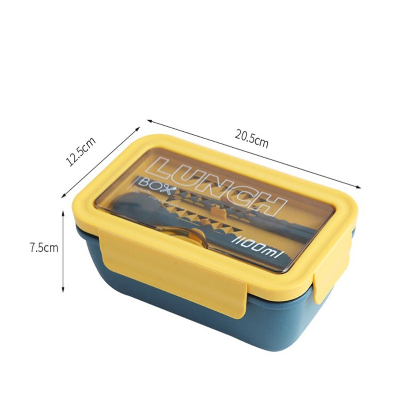 2020New Microwave Lunch Box with Compartments Portable Bento Box Japanese Style Leakproof Food Container for Kids with Tableware