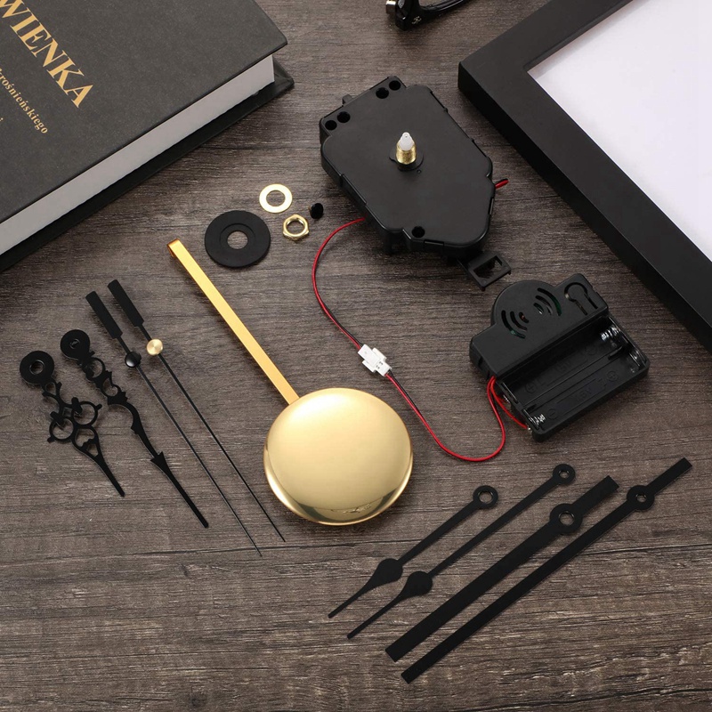 Quartz Pendulum Trigger Clock Movement Chime Music Box Completer Pendulum Clock Kit with Spades,Fancy,Straight ClockHand