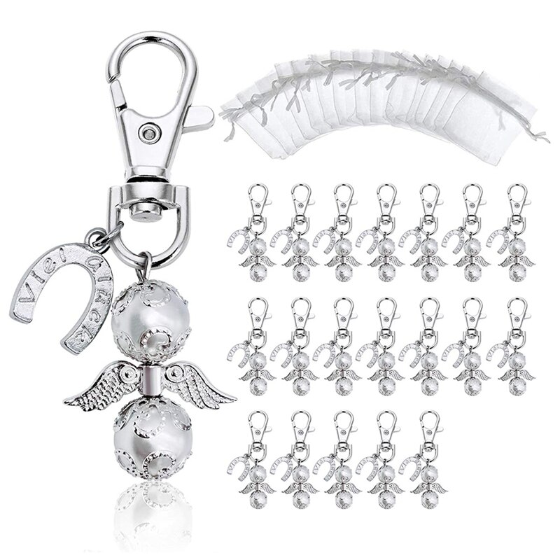 50 Ciondoli Angelo In Legno Con Cuore - Portafortuna Natalizio, Marrone - Foto 11