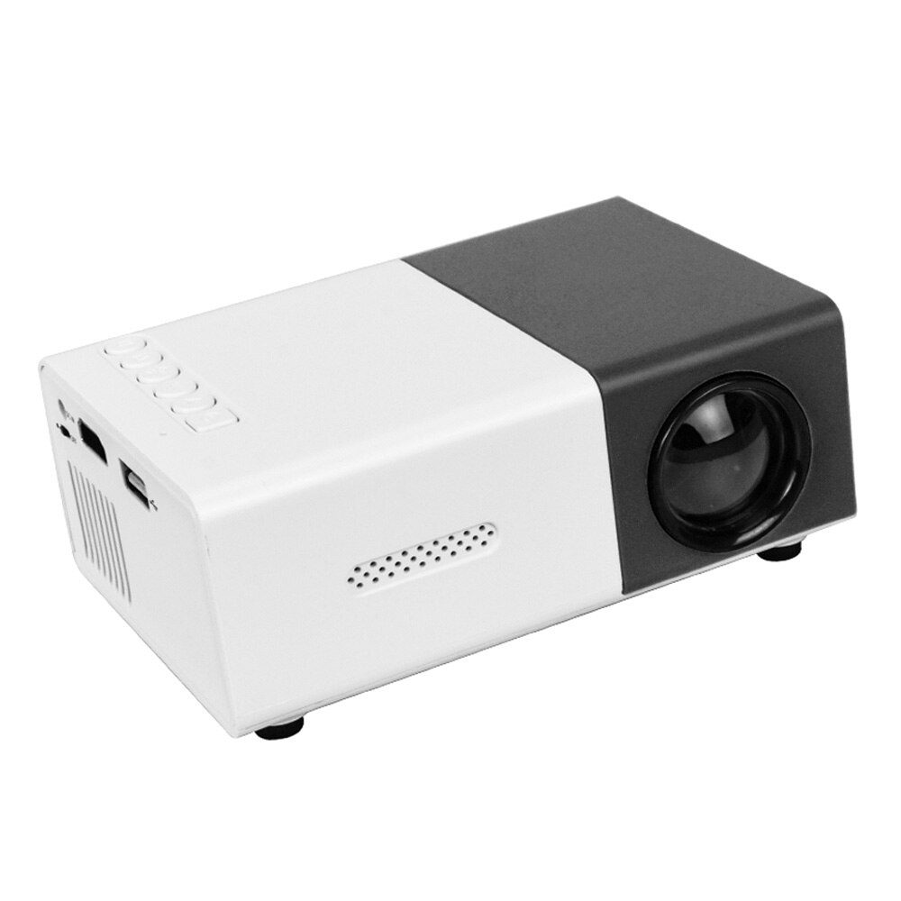 Salange mini proyector LED YG300 Pro, reproductor multimedia de vídeo para el hogar, portátil, con HDMI, USB, 1080P: White / Enchufe británico