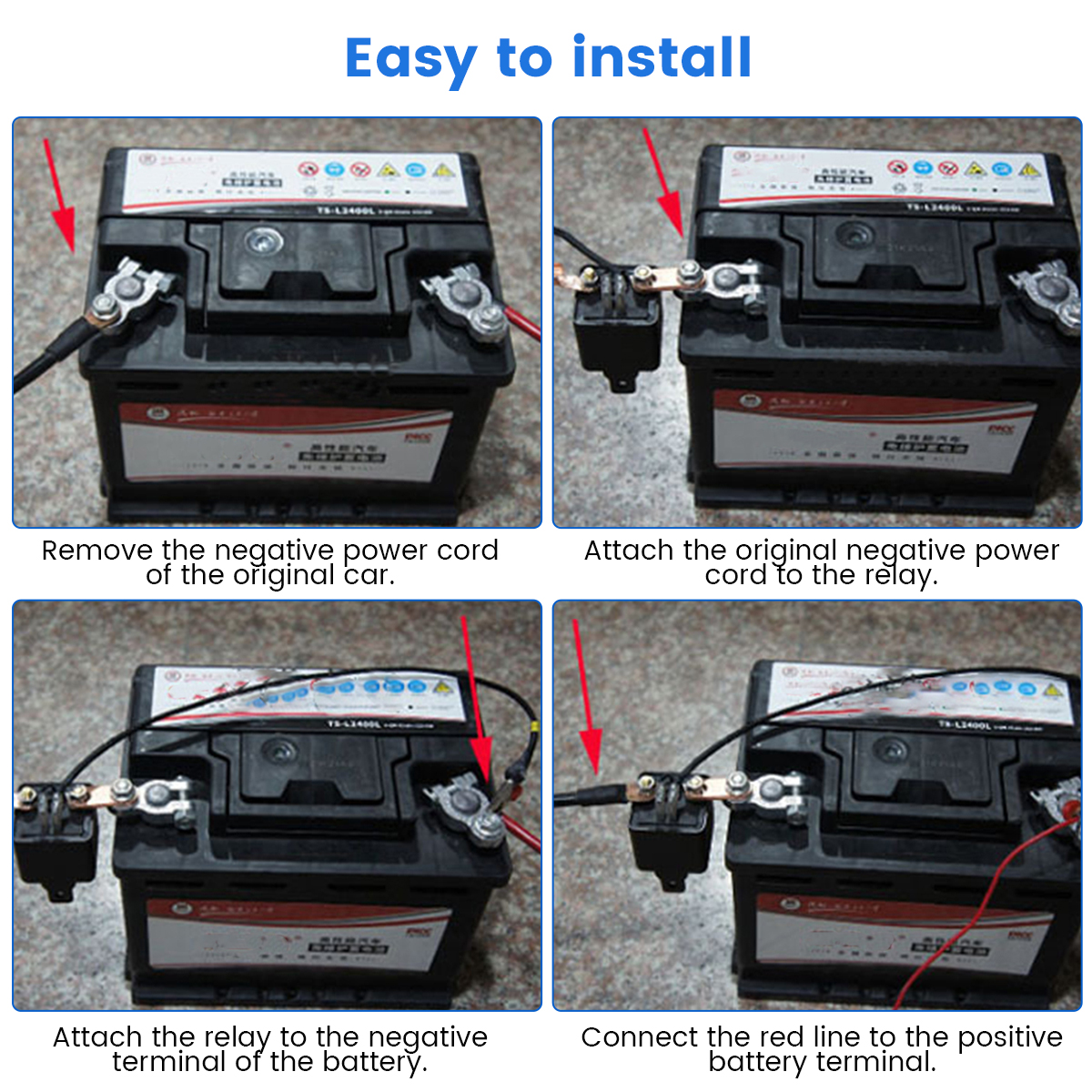 Interruptor de relé de batería de 12V, relé de desconexión de batería de coche remoto Dual, aislador de interruptor de apagado de batería antirrobo para camión remolque